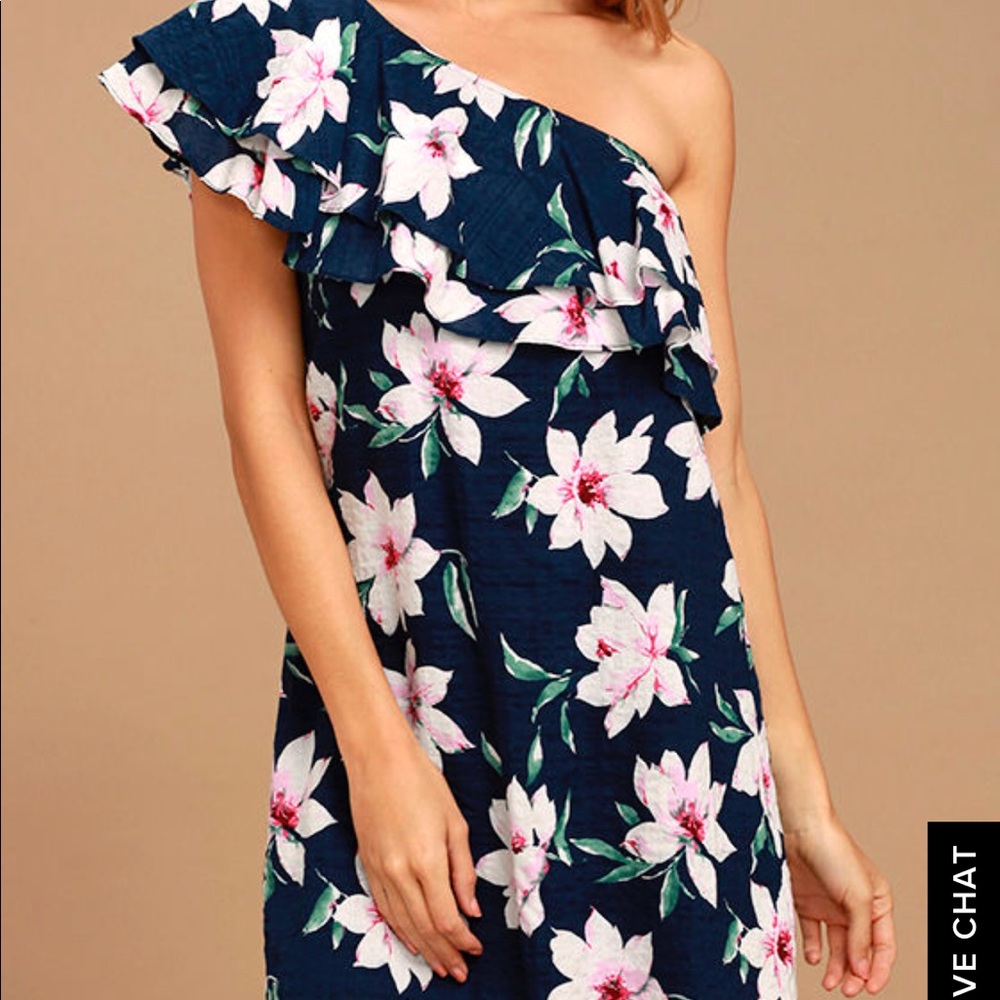 Undiscovered island dress in navy
